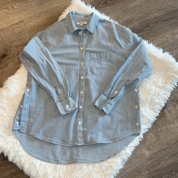 Madewell Striped Button- Up - Small - Picture 4 of 8
